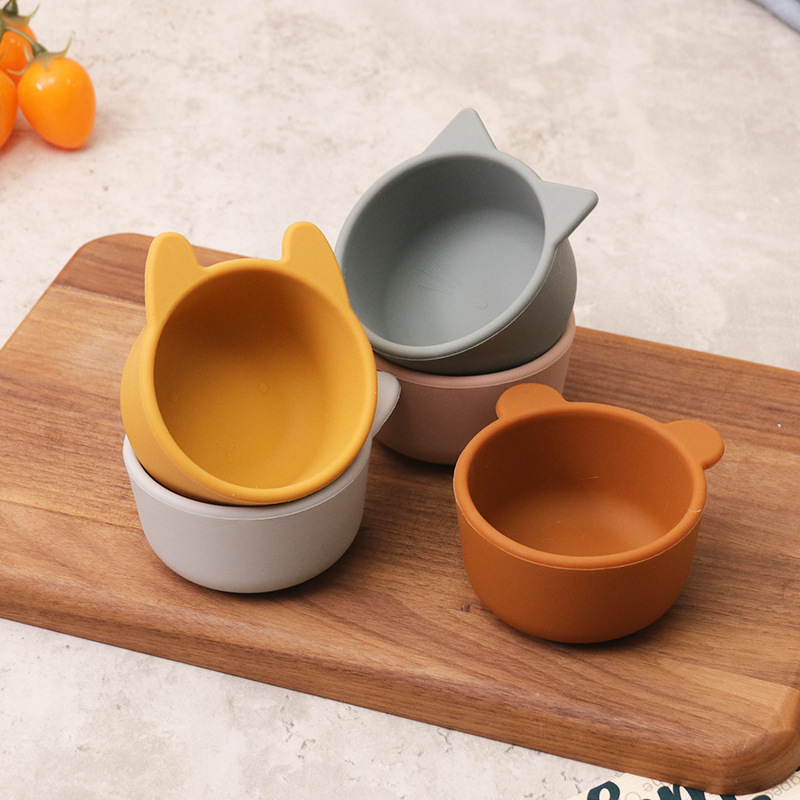 跨境新款儿童餐具硅胶碗宝宝婴儿辅食碗零食碗母婴用品工厂批发详情7