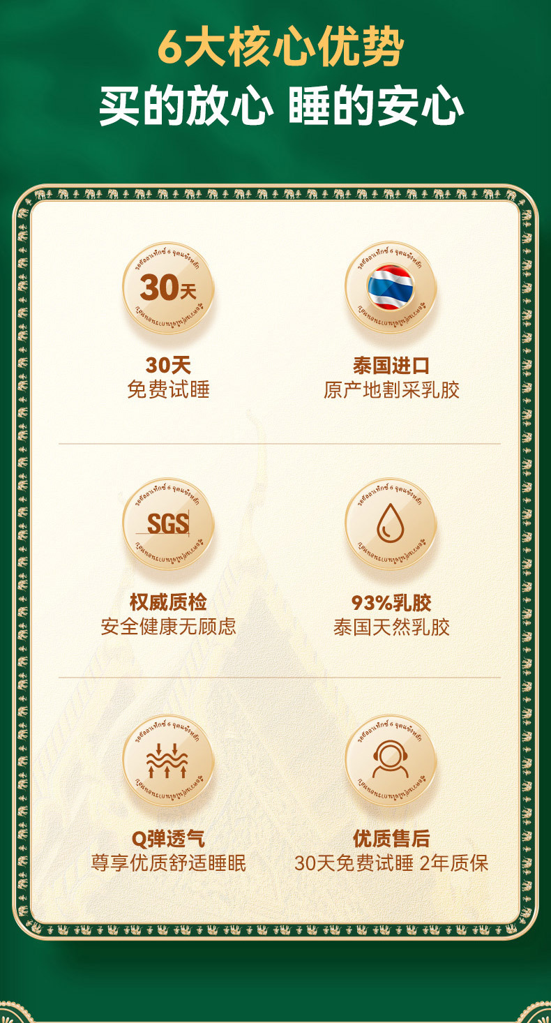 皇家Royal泰国乳胶枕成人款颈椎枕会销礼品枕芯天然乳胶枕头详情2