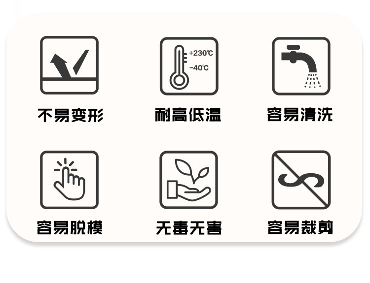 新款6连小熊爱心系列巧克力慕斯硅胶食品级易脱模烘焙diy蛋糕模具详情2