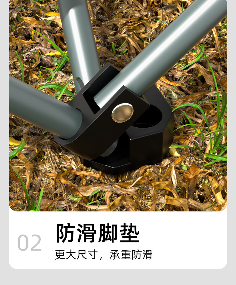 Outdoor folding lounge chair, portable folding midday rest chair, camping backrest, fishing sand leisure beach chair, adjustable pic 22