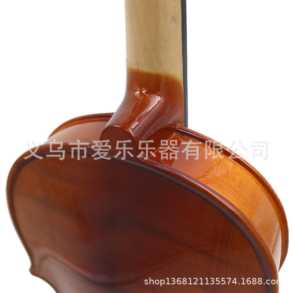 4/4 Solid wood violin natural color playing violin set for children, adults and beginners pic 17