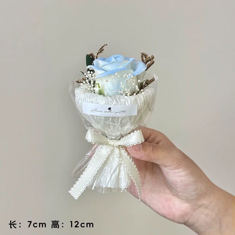 迷你口袋见面小花束玫瑰向日葵永生花仿真花伴手礼盒生日礼物装饰详情6