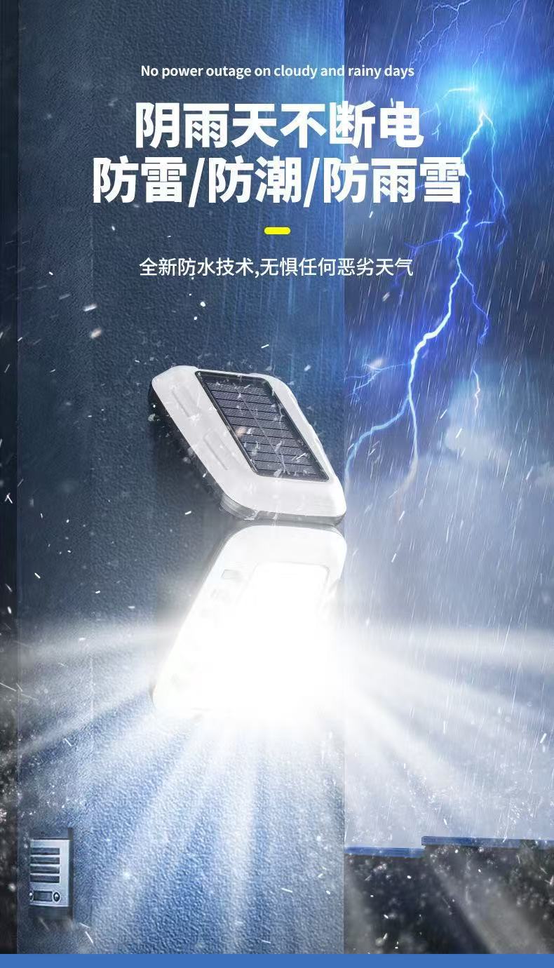 LED/COB solar sensor wall lamp, adjustable garden lamp, remote control waterproof, multi-speed light source, outdoor high-brightness pic 3