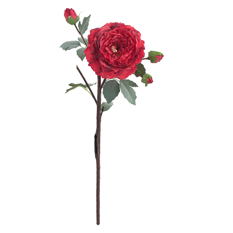 欧式复古仿真花焦边大牡丹假花芍药客厅餐桌花瓶插花绢花摄影道具详情17