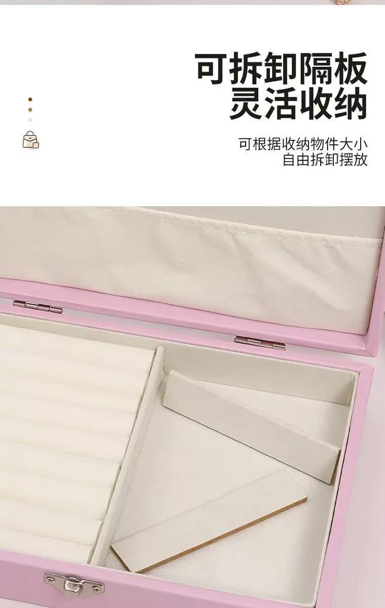 2026 Anti-oxidation Internet Celebrity Bestseller Single-layer jewelry box Portable jewelry ring Stud jewelry packaging box pic 8