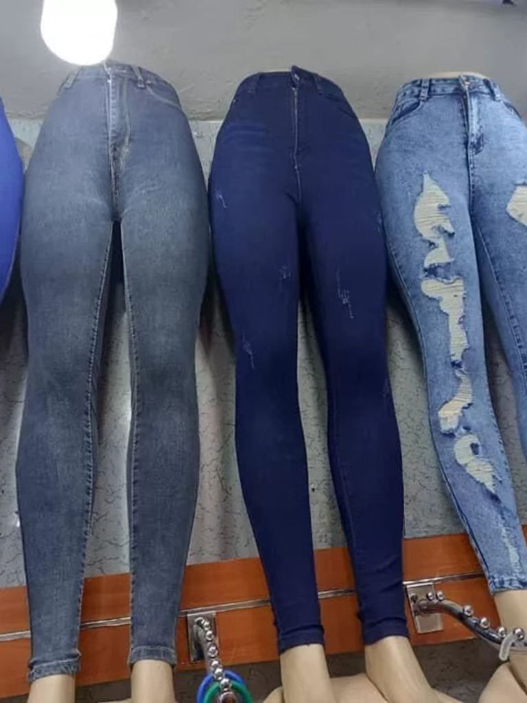 女士牛仔长裤外贸提臀修身弹力小脚裤批发Ladies skinny jeans详情11