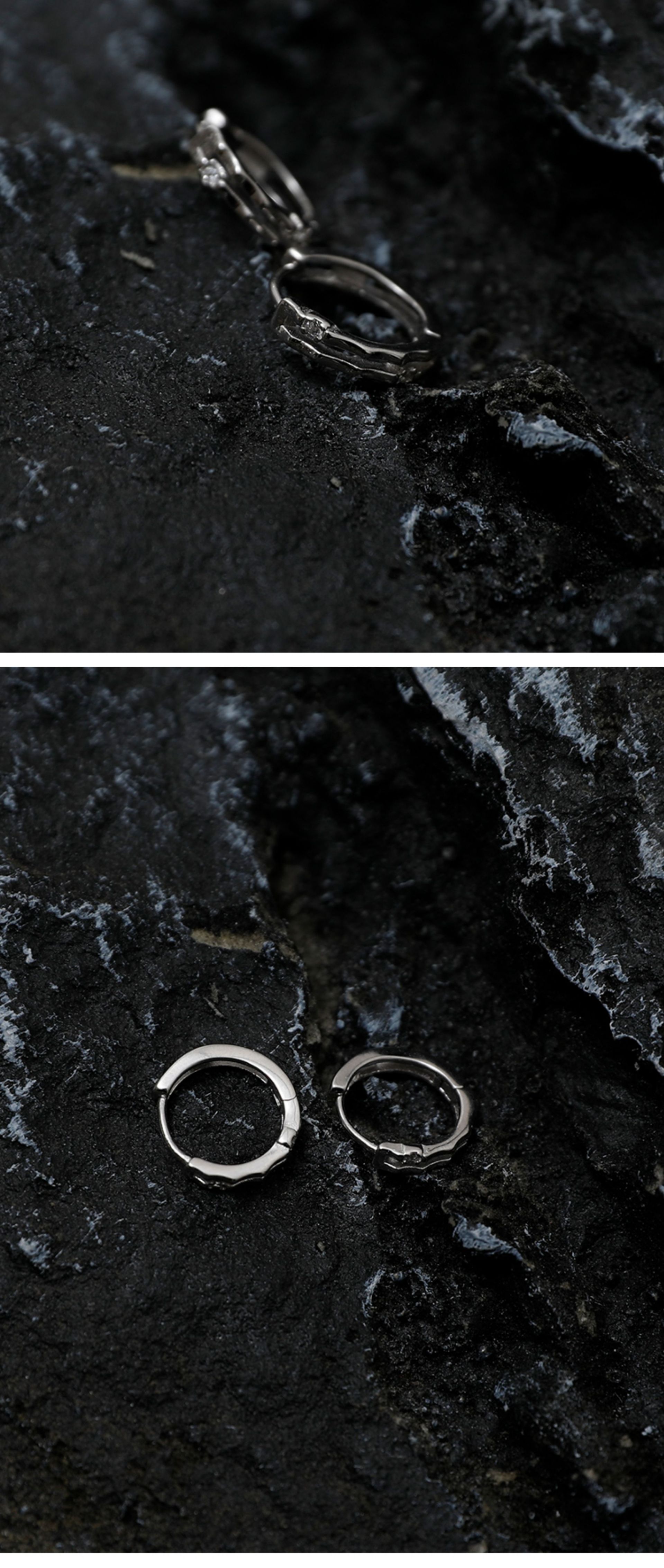 925银针耳环男情侣女单只学生几何不规则潮流简约街头星芒详情4