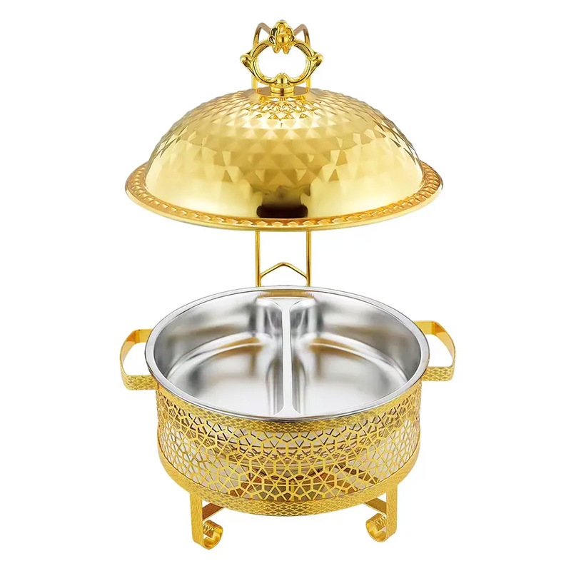 Cross-border baking trays, luxury golden insulated oven, stainless steel buffet oven, Bufei oven, wholesale tableware, hotel supplies pic 4