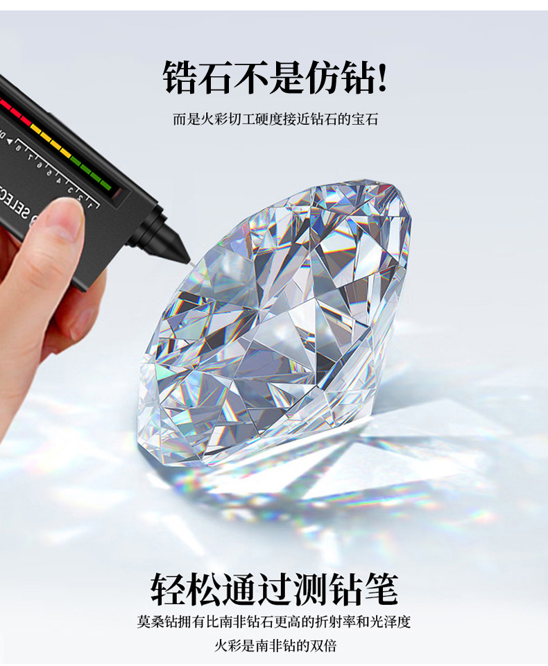 金铲铲系列小铲子莫桑项链女轻奢高级感小众设计款S925纯银锁骨链详情5