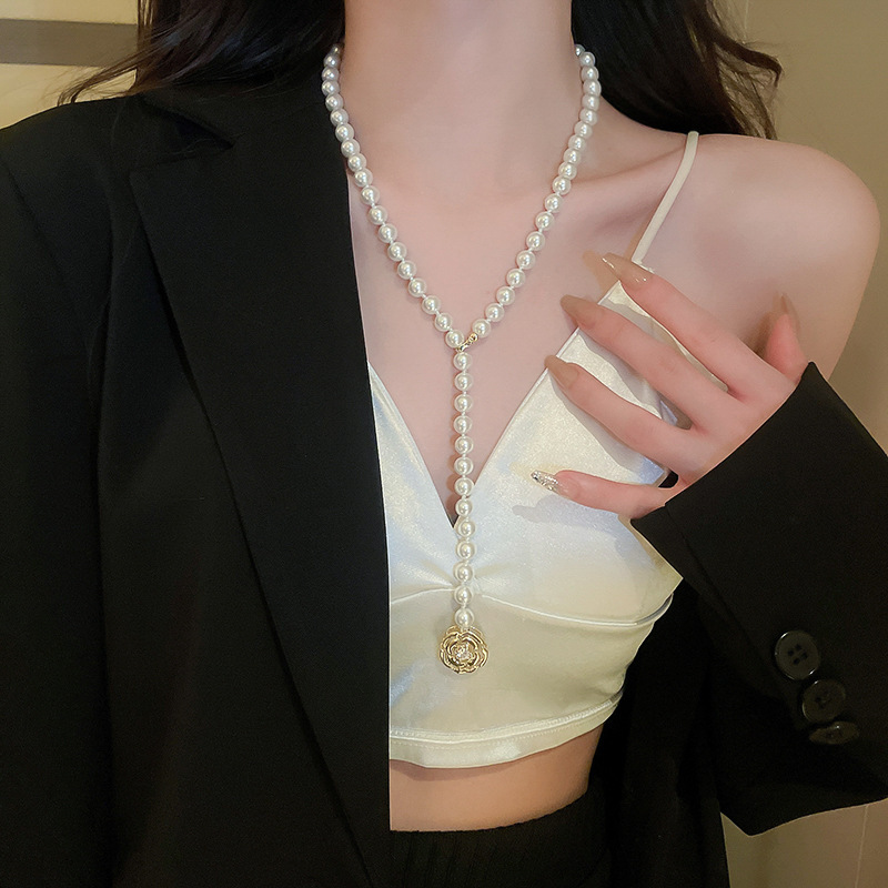 超仙珍珠蝴蝶结流苏双层项链气质高级感锁骨链时尚小众新娘饰品女详情29