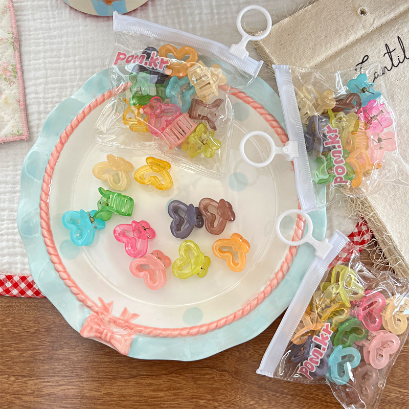 新款儿童果冻色迷你儿童小抓夹不伤发宝宝发抓可爱女童糖果色发夹详情4