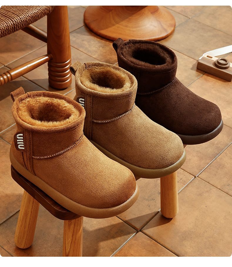 儿童棉鞋女童冬季2025新款加绒加厚雪地靴防水防滑中小男童鞋保暖详情14