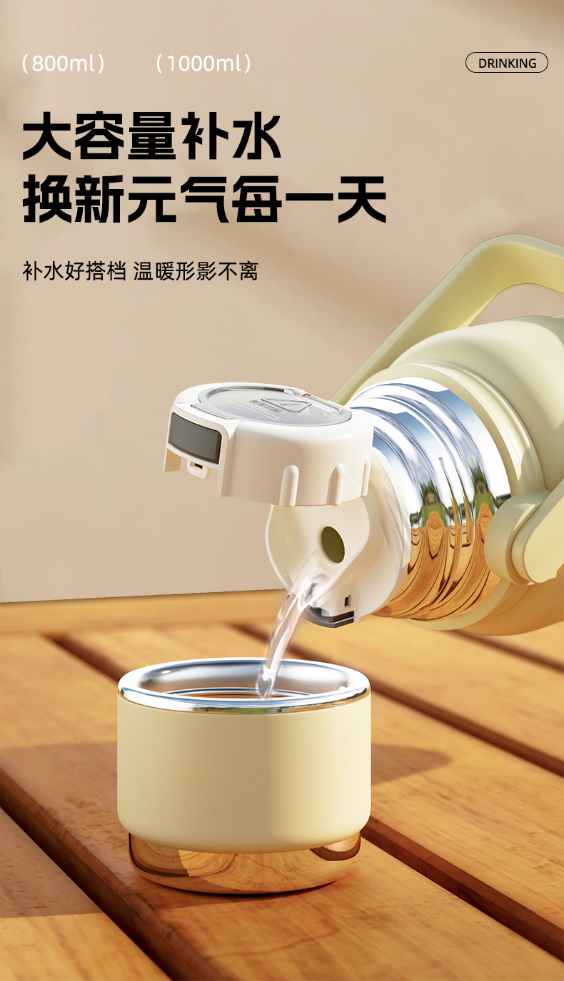 Insulated cup, stainless steel large-capacity water cup, engraved on the back with a straw for direct drinking, student outdoor water bottle, gift tea cup pic 3