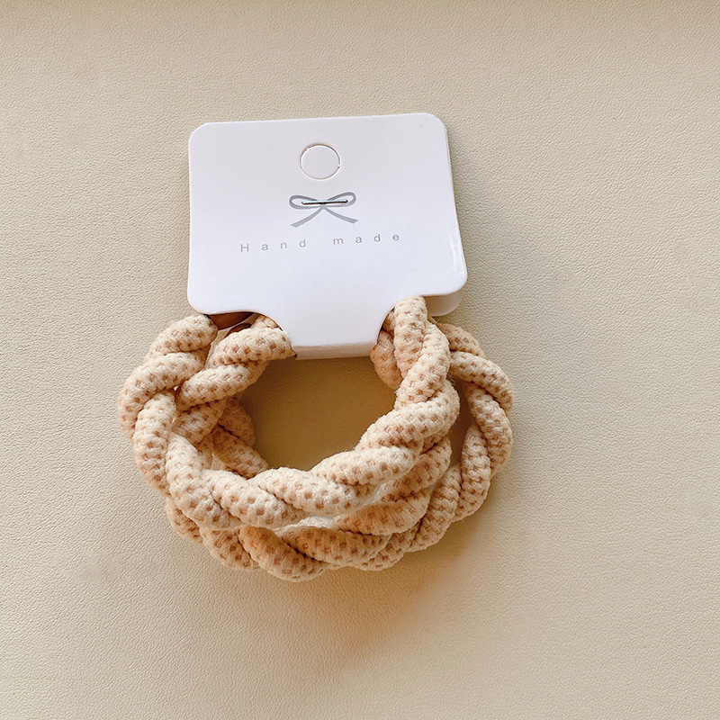 Three thick, durable and highly elastic rubber bands, adult hair ties, black hair ties and hair bands, simple leather cases for tying hair pic 12