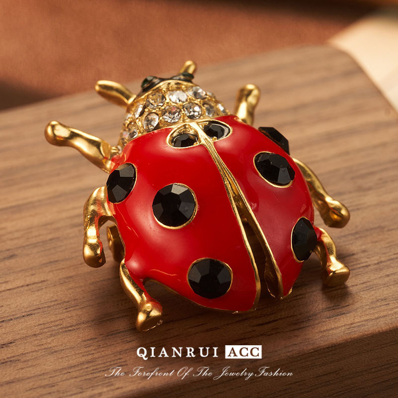 新款中古风饰品镶嵌小高级设计复古胸针甲壳虫欧美徽章法式时尚详情18