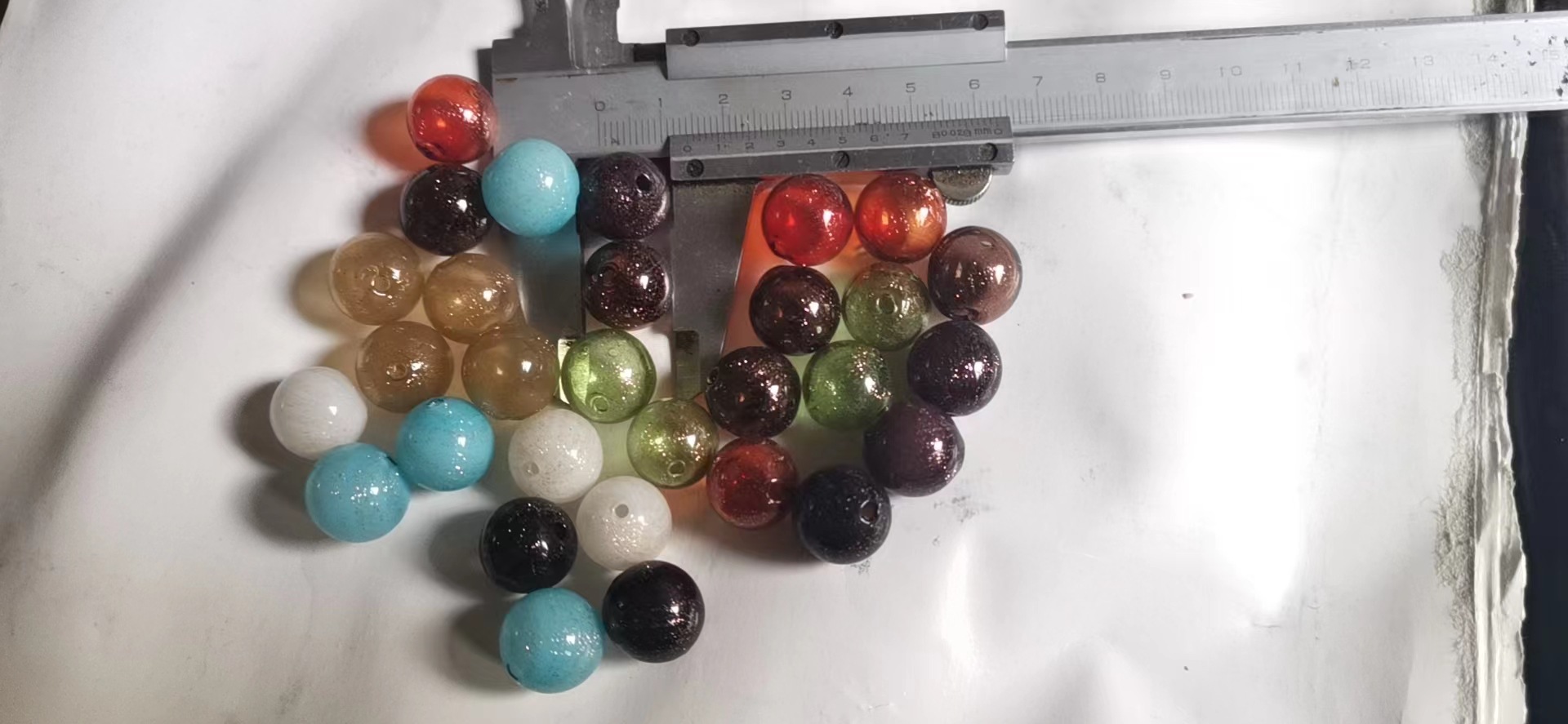 古法琉璃复古彩色空心琉璃珠琉璃泡泡琉璃球DIY仙女耳环手链项链详情18