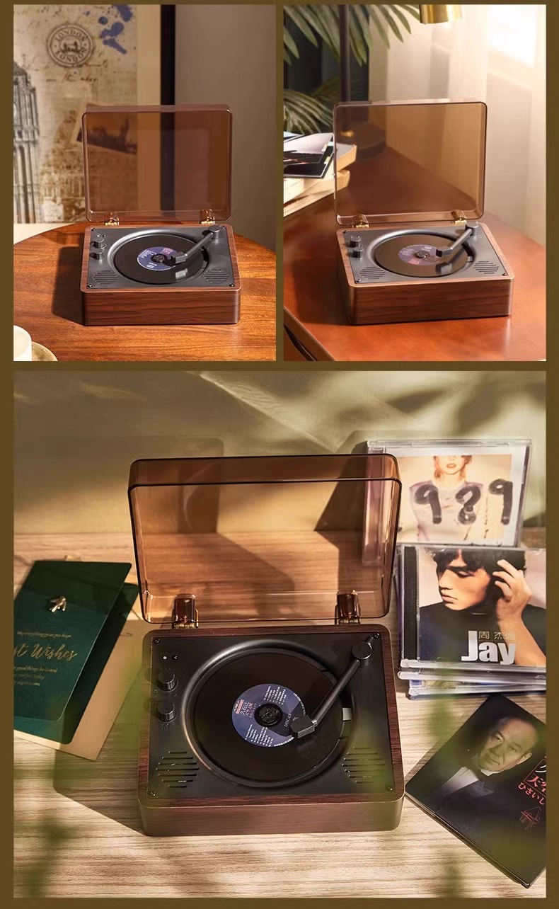 跨境复古CD专辑播放机器蓝牙音响一体音箱碟唱片生日礼物年会礼品详情12