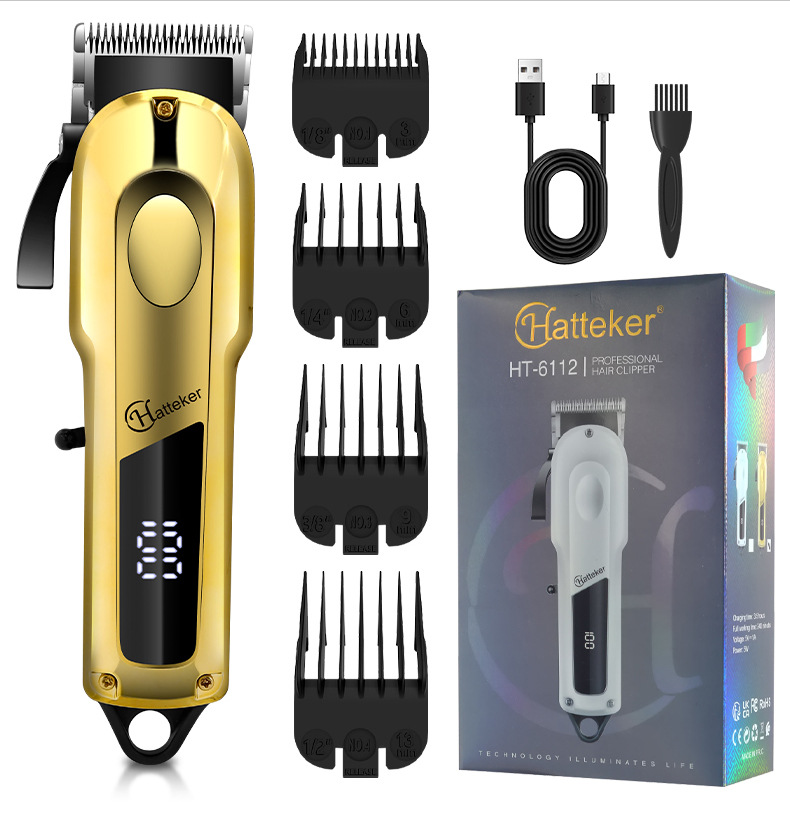 Hatteker electric hair clipper, new export product for hair salons, high-power oil-head electric clipper, household hair razor clipper pic 11