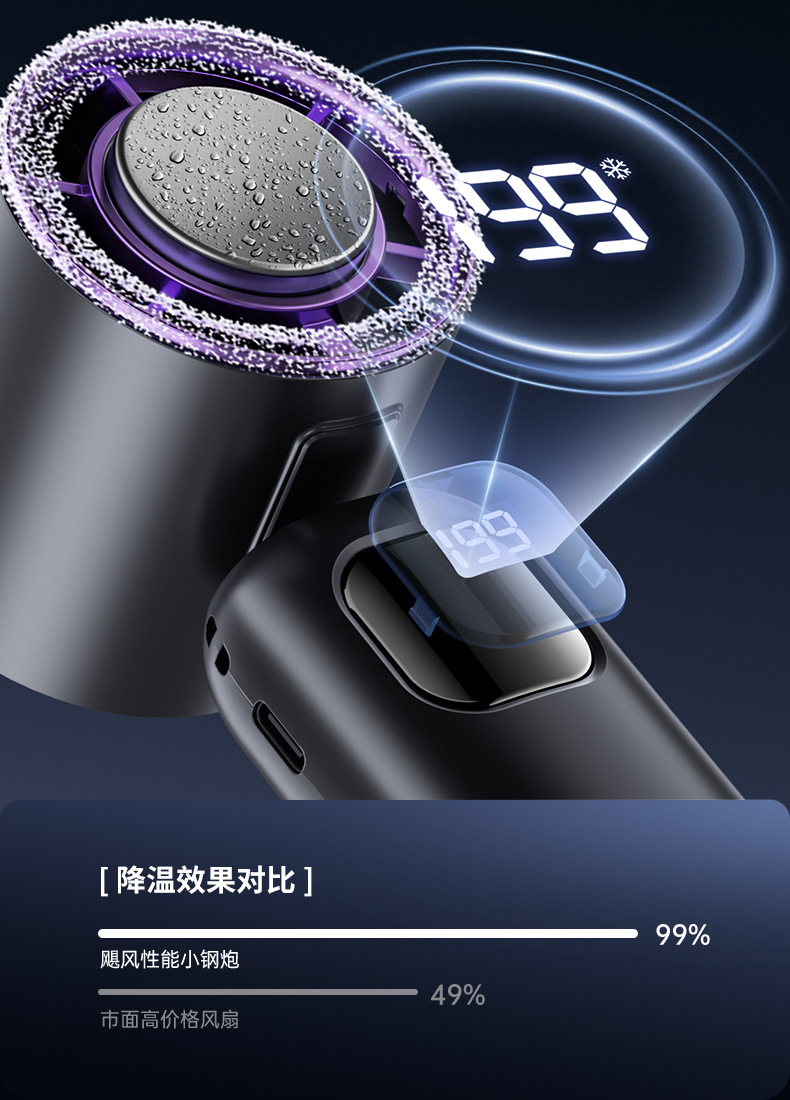 新款手持风扇199档高速暴力跨境户外充电便携式usb制冷小风扇批发详情18