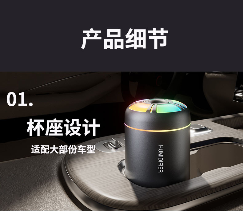 Трансграничный мини-аврорический увлажнитель авроры (usb) с малым количеством туманов для офисных столов с семью разноцветными ночными светилами pic 13