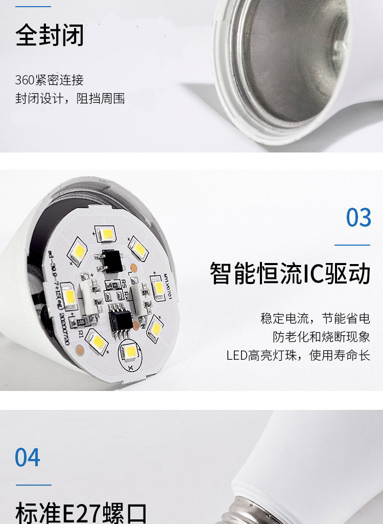 Cross-border exclusive E14 screw-top LED candle bulb, C37 pointed bubble tail warm white crystal chandelier, energy-saving pic 10