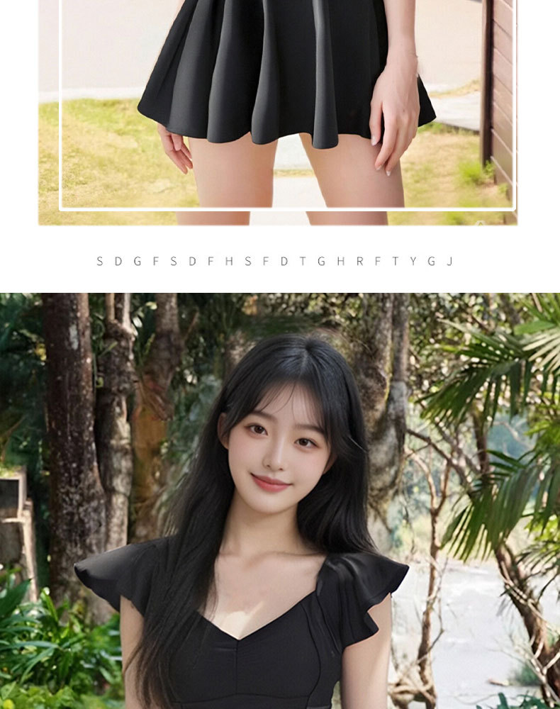 连体泳衣女高级感2025新款显瘦海边遮肉高颜值保守泳装时尚显身材详情12