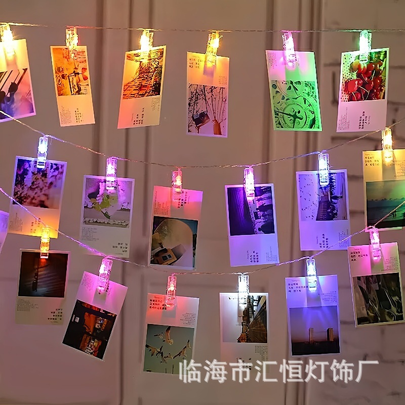 相片夹子灯串led彩灯照片挂墙灯氛围灯少女心房间宿舍浪漫装饰灯详情9