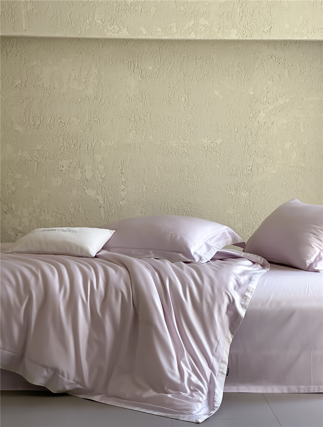 Minimalist style 100-count ultra-fine denier Tencel cotton four-piece set, high-end and silky smooth naked sleeping grade bedding pic 27