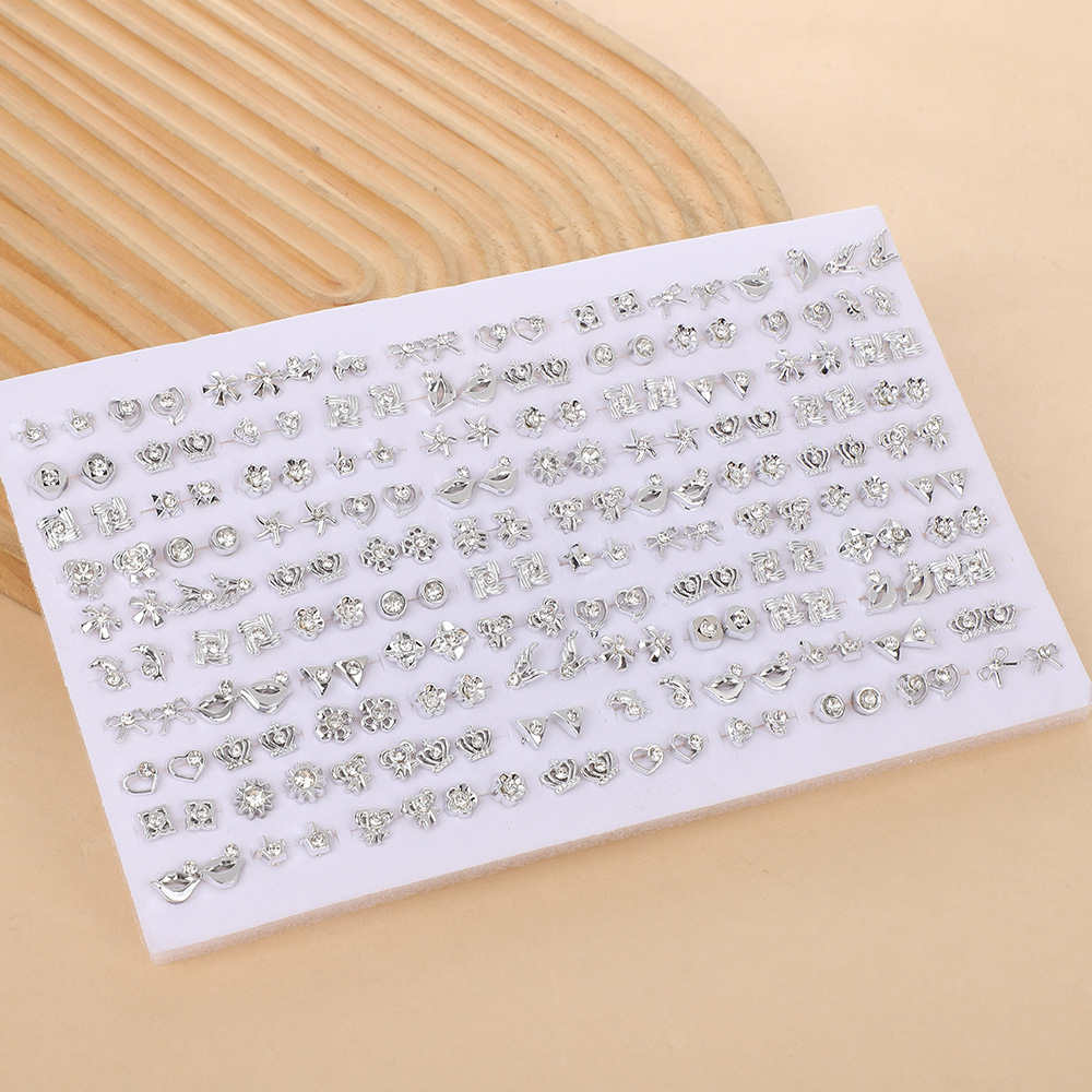 Cross-border plastic ear studs with a niche and high-end feel, colorful butterfly ear studs, autumn and winter style, versatile multi-ear hole combination earrings pic 11