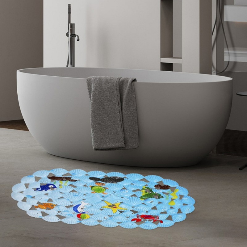 PVC地垫 卡通贝壳浴室垫浴室防滑垫洗澡淋浴房浴垫地垫按摩详情4