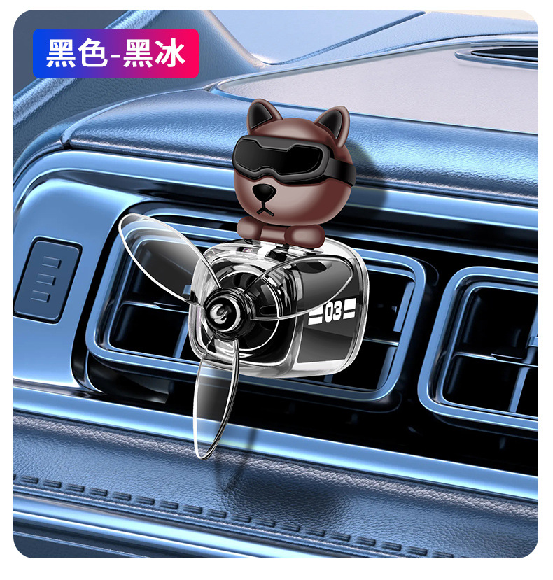 Cross-border new car aroma diffuser, car perfume, long-lasting high-end air outlet clip, fan decorative item, pointed ear dog card pic 23