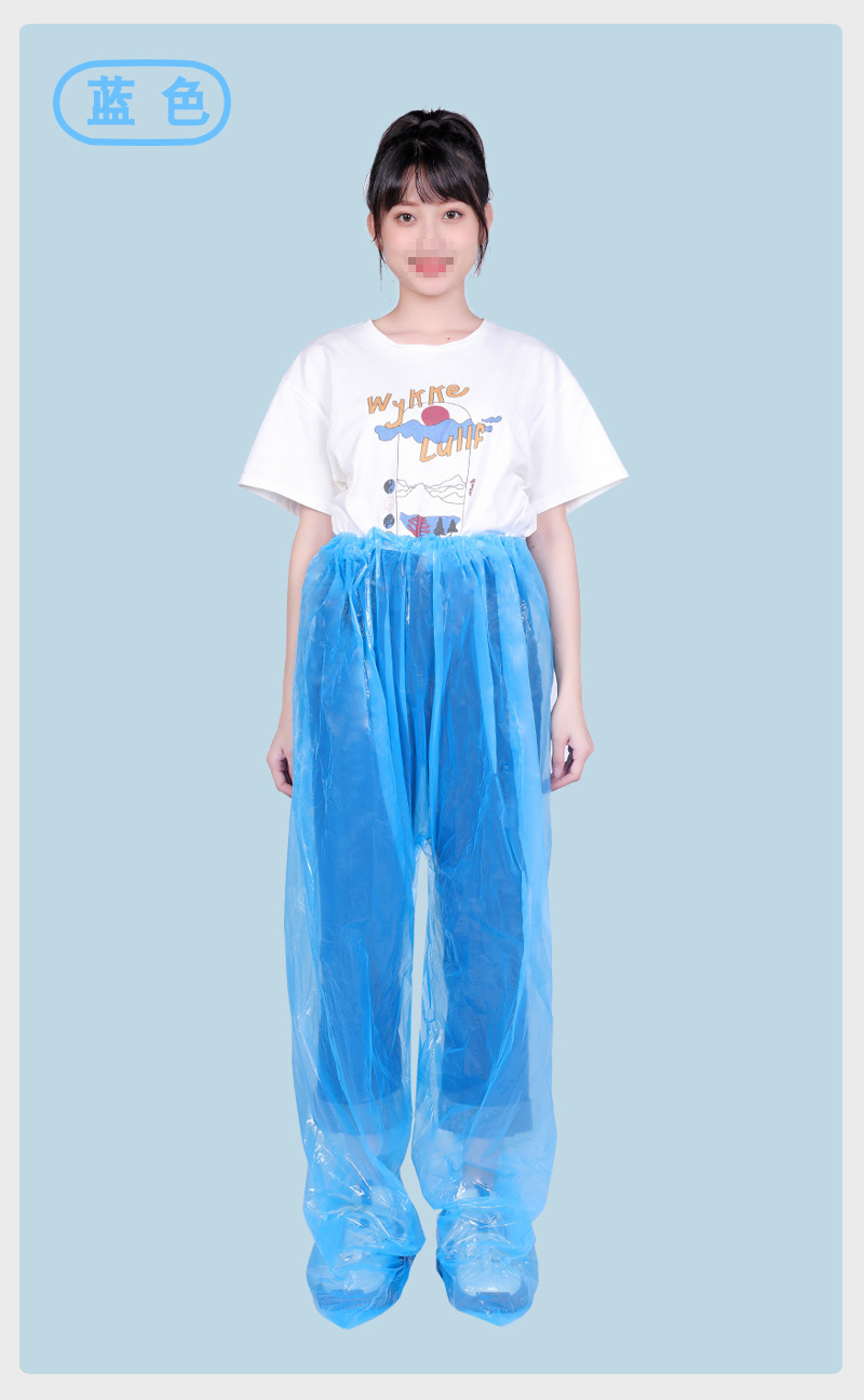 一次性雨裤半身包脚家用加厚防水分体式男女通用便携户外徒步雨裤详情10