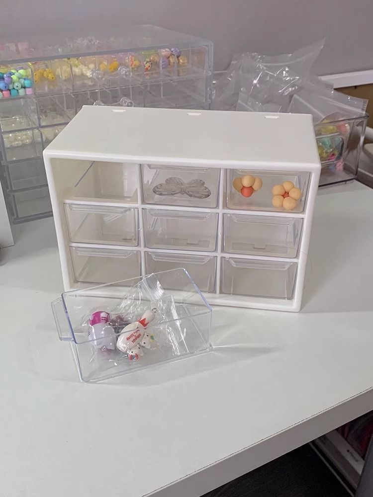 串珠贴片九宫格收纳盒收纳diy手工材料配件琉璃抽屉珠子小饰品详情10