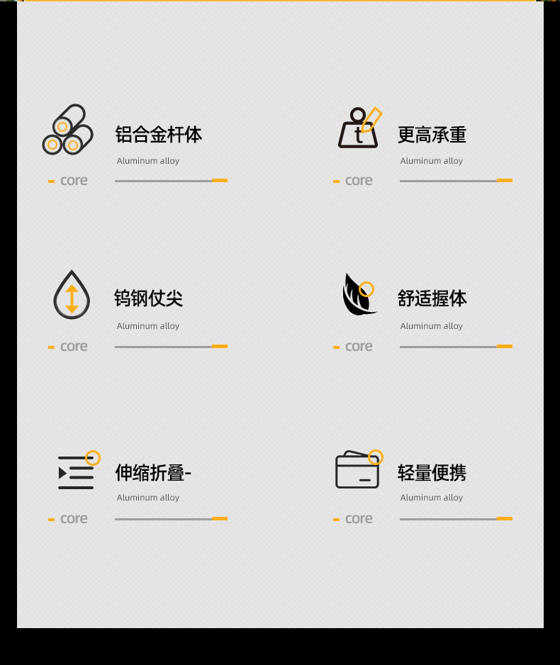 登山杖手杖专业户外折叠爬山杖碳素超轻伸缩徒步装备防滑拐棍滑雪详情2