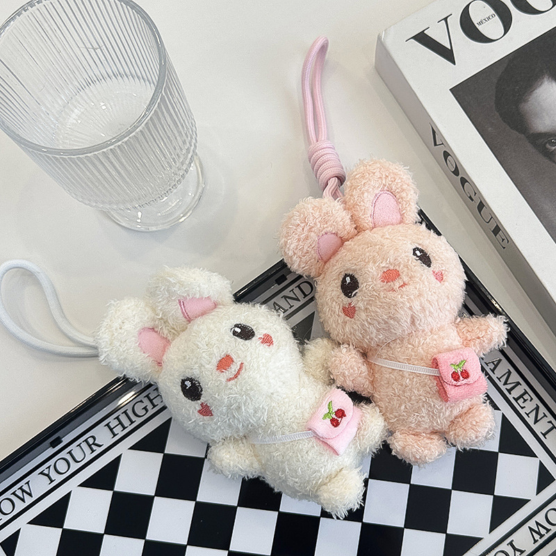 Wholesale of cute bear pendants, plush toys, figurines, little rabbits, schoolbags, hanging ornaments, keychains, and doll gifts pic 9