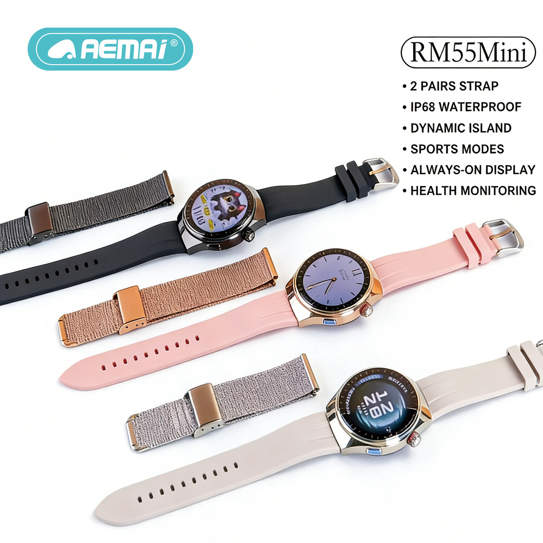 AEMAi Bluetooth Watch for blood oxygen, body temperature, heart rate and health monitoring, multi-functional Bluetooth watch for smart sports payment pic 2
