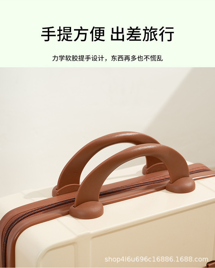 现货迷你旅行箱14寸小型行李箱女士化妆箱手提箱轻便短途密码箱包详情5