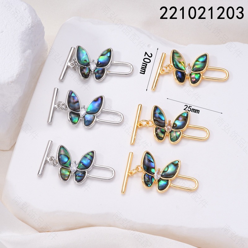 Pearl necklace clasp, 18k gold inlaid with zirconium irregular OT clasp, diy bracelet necklace ending chain clasp accessory pic 9