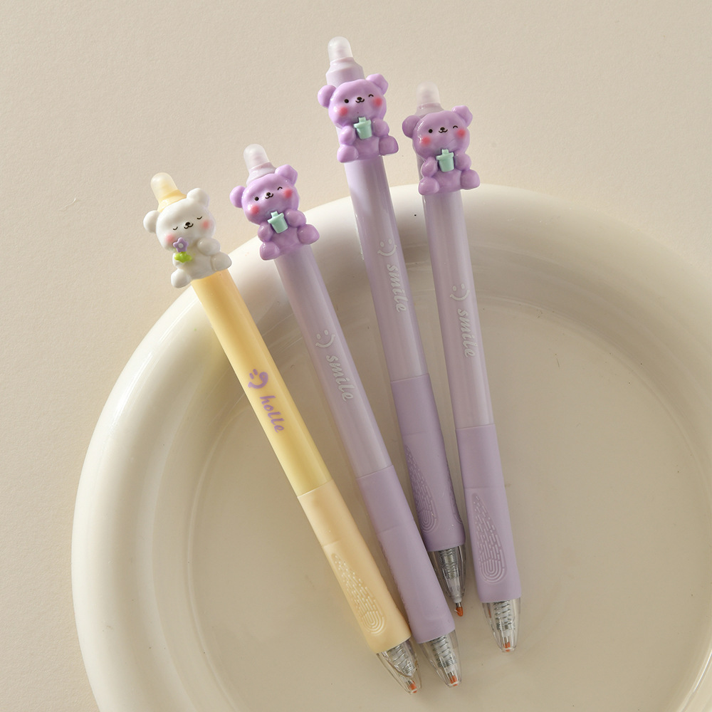 Chenxi Little Bear is so good. It can be erased by pressing. The gel pen has a soft grip and a crystal blue core. It has a high appearance level. The practice pen ST is very smooth pic 7