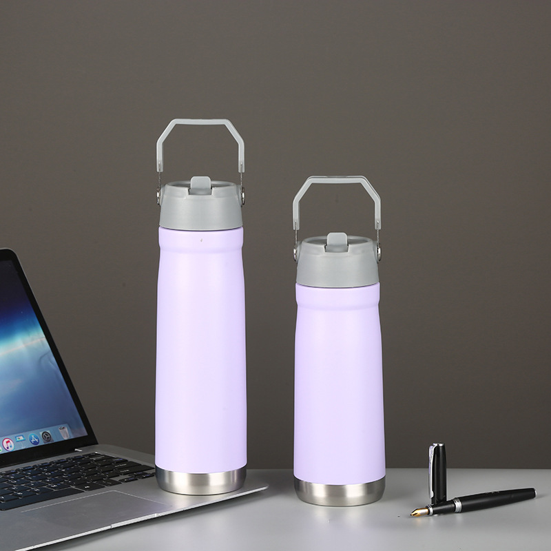 Cross-border heat collection 304 stainless steel insulated cup, straw water cup, portable outdoor sports water bottle, can be printed with LOGO pic 4