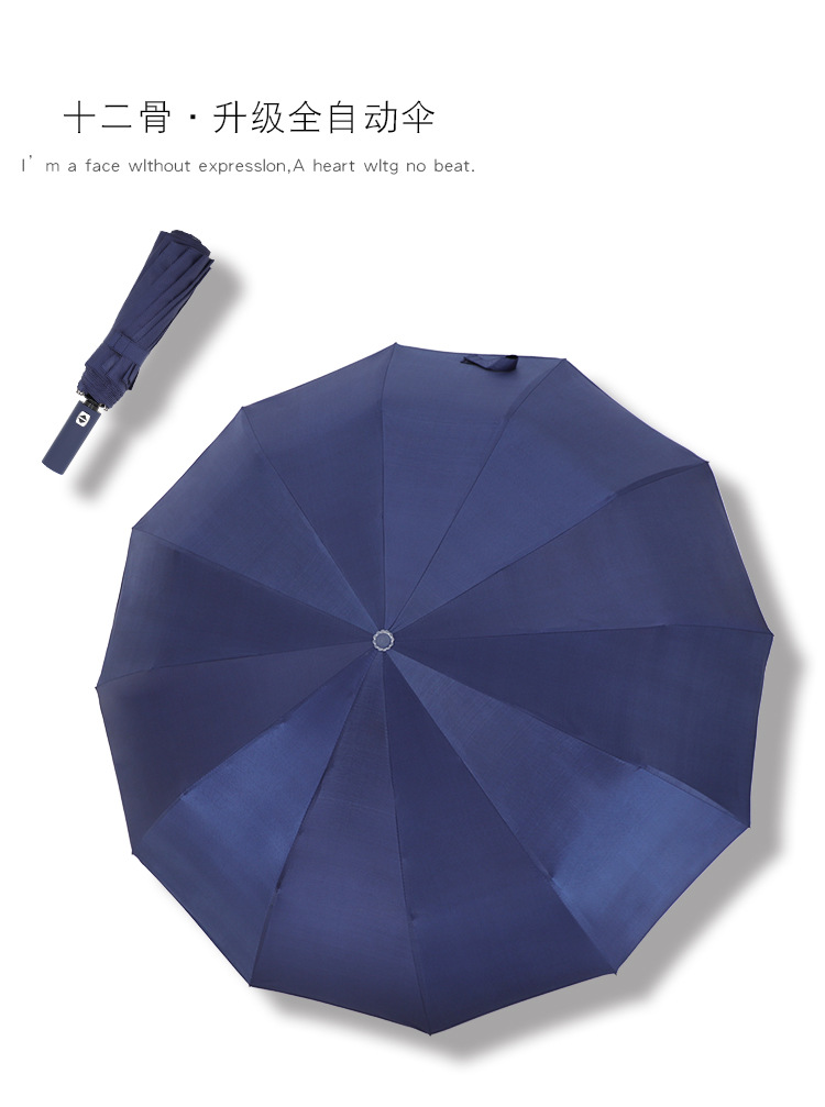 全自动折叠伞双骨加大码商务礼品广告伞批发可印LOGO雨伞详情11