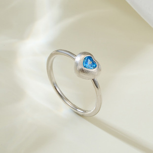 A niche and high-end round zircon open ring with adjustable colors in pink, yellow and white, a fashionable and versatile index finger ring pic 6