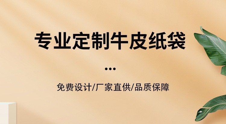 牛皮纸袋手提袋现货加厚定制外卖袋收纳打包袋礼品包装袋加印logo详情1