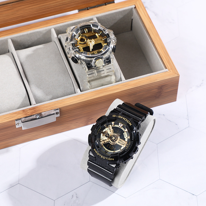 花梨纹高档手表箱大容量手表展示盒跨境竹木珠宝饰品收纳包装盒子详情12