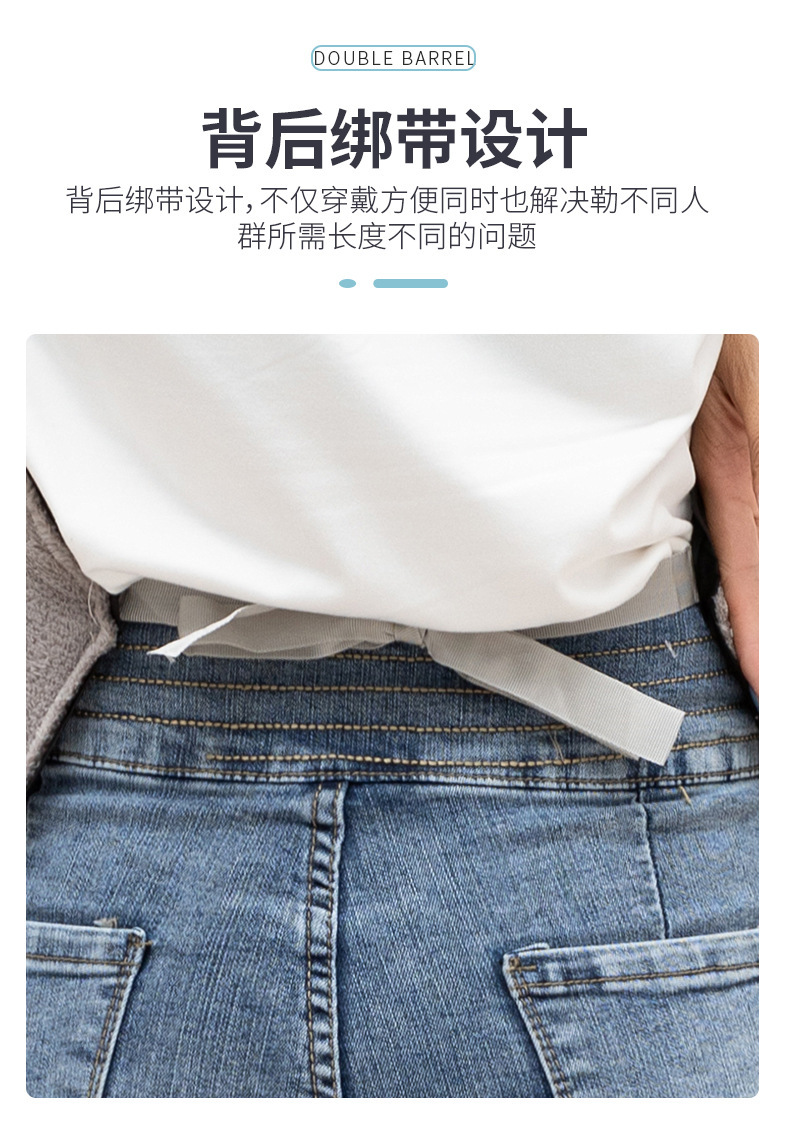 厨房小熊擦手围裙防水防油污挂脖时尚可爱围腰印制logo围裙批发详情16