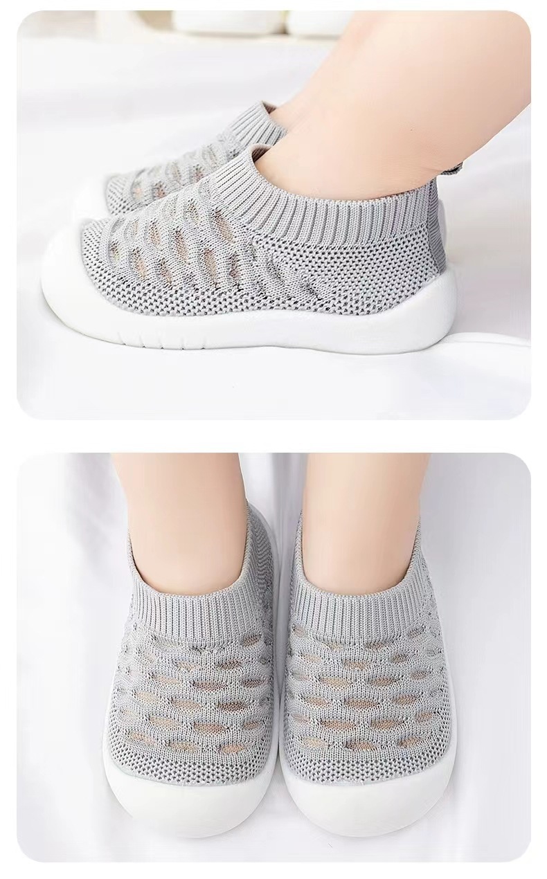 Baby walking shoes with soft soles, fly-woven single mesh, breathable, summer sandals, anti-slip, suitable for children aged 6 months to 3 years pic 4