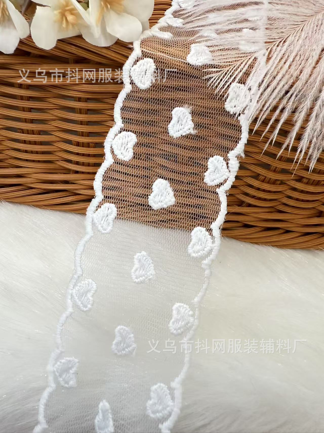 蕾丝白色花边婚纱刺绣织带洛丽塔手工diy发饰头饰蝴蝶结织带批发详情9