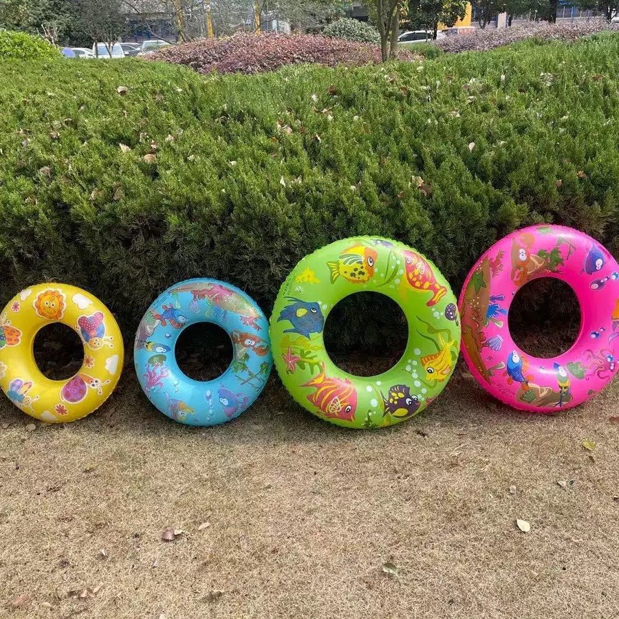 厂家直供新款海豚PVC泳圈蜜蜂救生圈儿童腋下圈充气卡通玩具批发详情1