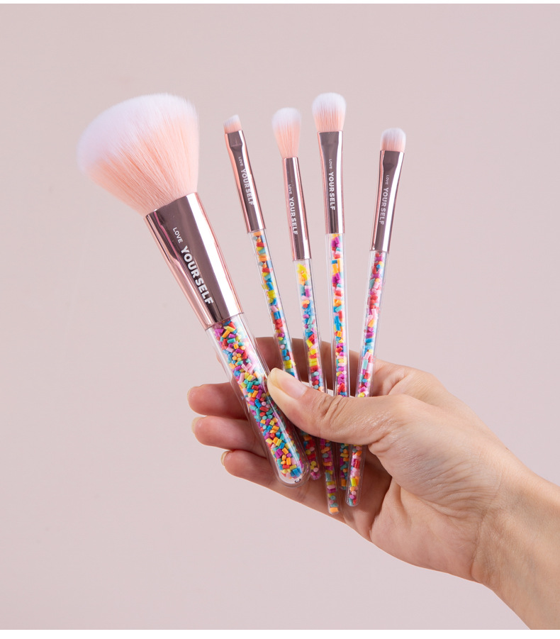 跨境新品粉色散粉修容粉底眼影刷全套女生学生美妆工具收纳桶装化妆刷组合详情22