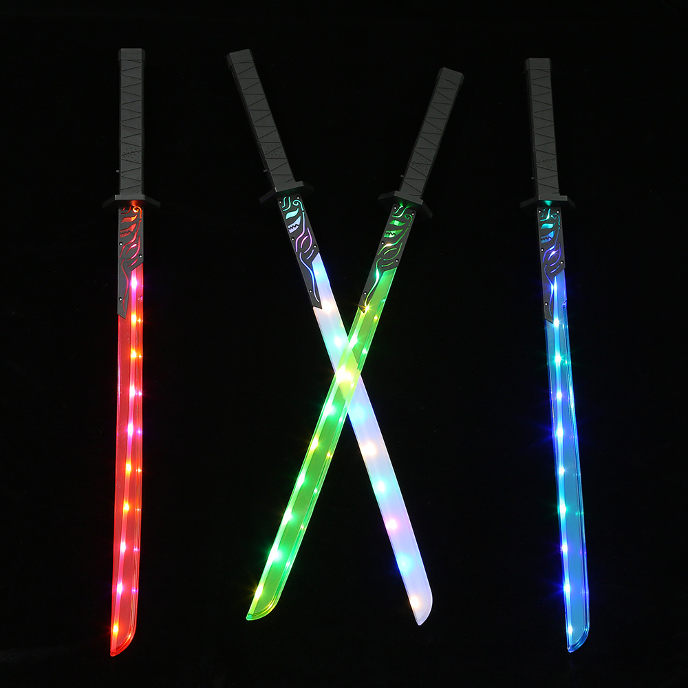武士发光刀剑闪光棒七彩闪光战斗音效激光剑夜市地摊玩具批发详情7